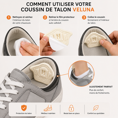 Talon Confort - Coussinet de talon anti-adhésif - Veluna